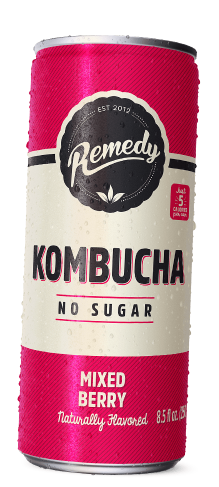 Remedy Mixed Berry Kombucha can