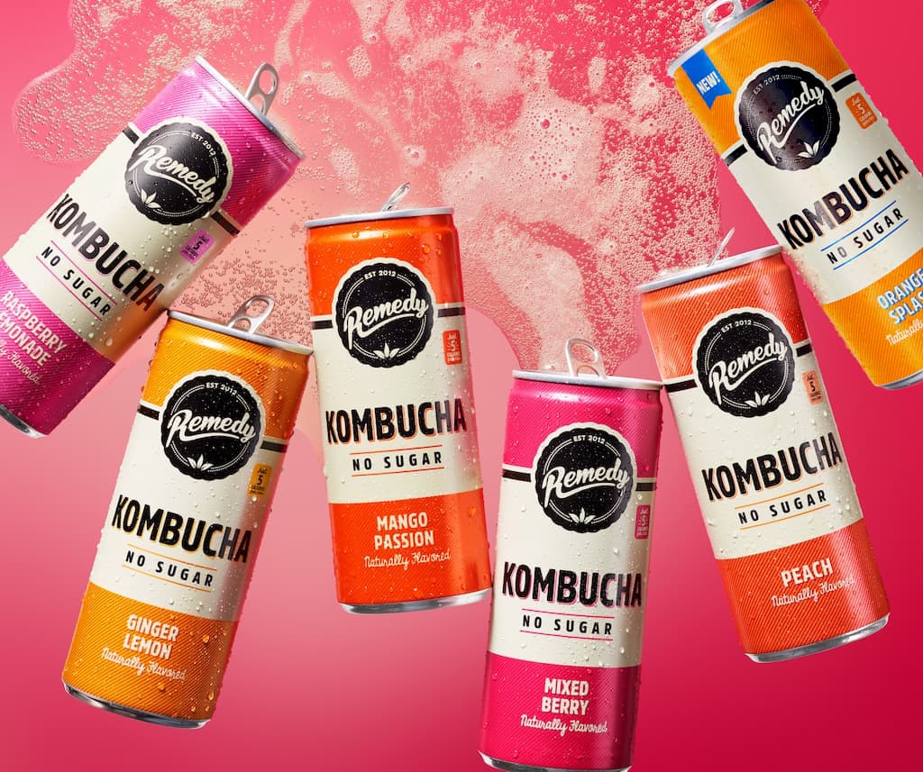 Remedy Kombucha Super Sampler Variety Pack Cans