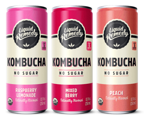 Liquid Remedy Fruity Faves Kombucha Variety Pack Cans
