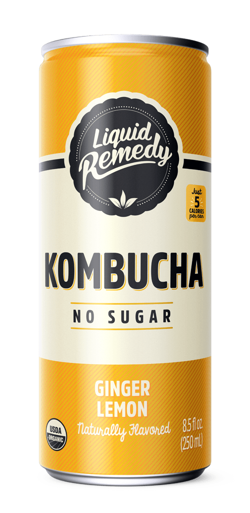 Liquid Remedy Ginger Lemon Kombucha Can