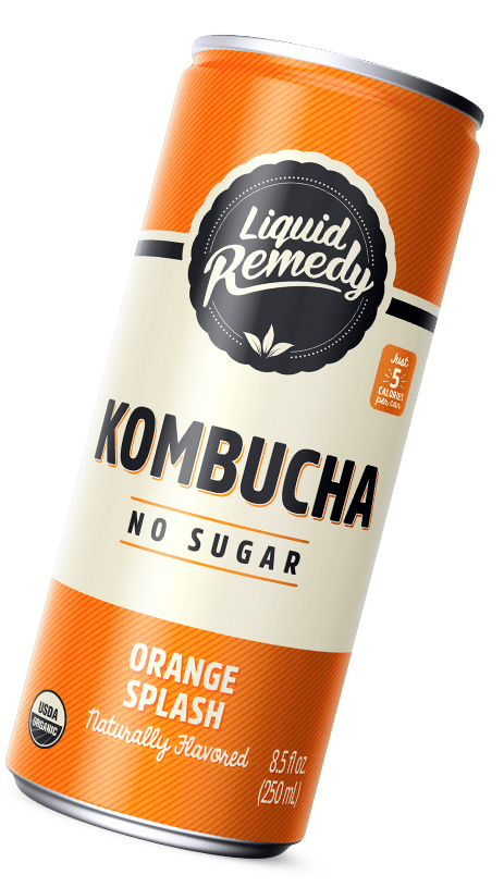 Liquid Remedy Orange Splash Kombucha Can