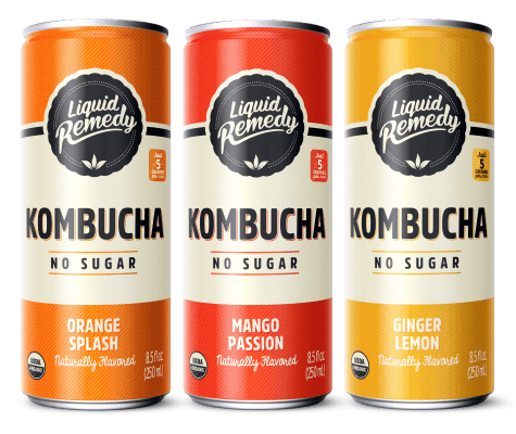 Liquid Remedy Tropical Trio Kombucha Variety Pack Cans