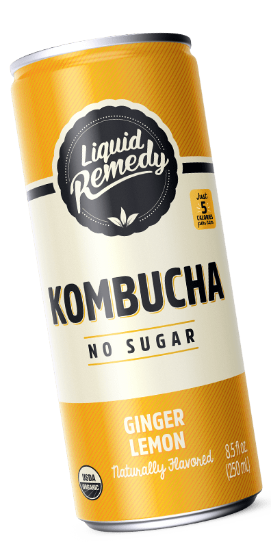 Liquid Remedy Kombucha Ginger Lemon can