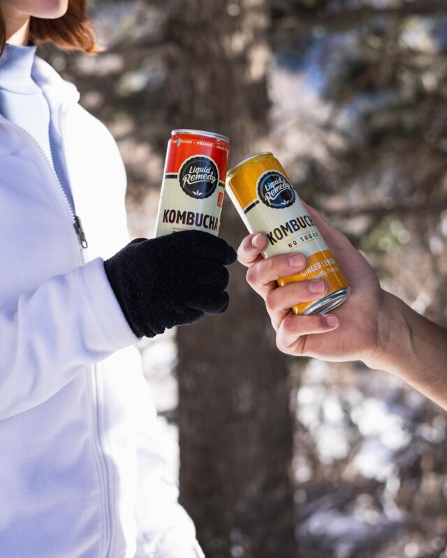 cheers to more sunshine & spring being right around the corner!! in the meantime, we’ll be here using the snow as a natural cooler for our kombucha😌❄️